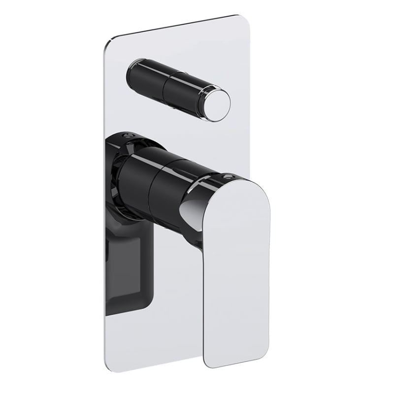 Daniel Ambition 2-wegomsteller met drukknop en dichte greep voor bad-douche toepassing