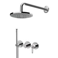Daniel Brooklyn wand inbouw regendouche Ø30cm messing met mechanische omstelling en 15 kleuropties Daniel Brooklyn wand inbouw regendouche Ø30cm messing met mechanische omstelling en 15 kleuropties