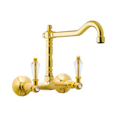 Daniel Crystal Retro muurmengkraan met draaibare haakse uitloop en Swarovski grepen 15 kleuropties 6