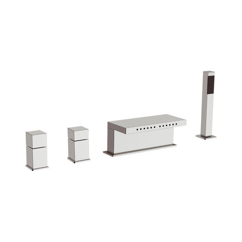 Daniel Cube inbouw badrandmengkraan met multi-jets en keramische cartridge 15 kleuropties