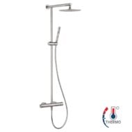 Daniel Design ultra dunne ronde regendouche Ø25cm opbouw inox staal met thermostaat