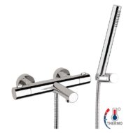 Daniel Design thermostatische tweegreeps badmengkraan opbouw messing met 15 kleuropties opties Daniel Design thermostatische tweegreeps badmengkraan opbouw messing met 15 kleuropties opties