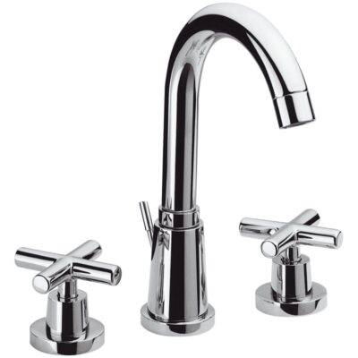 Daniel Jax 3-gats opbouw wastafelmengkraan met kruisgreep en keramische bovendeel 15 kleuropties 5