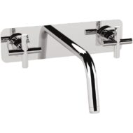 Daniel Jax retro inbouw wastafelmengkraan met kruisgreep en keramisch bovendeel 19cm Daniel Jax retro inbouw wastafelmengkraan met kruisgreep en keramisch bovendeel 19cm