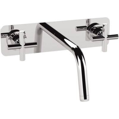 Daniel Jax retro inbouw wastafelmengkraan met kruisgreep en keramisch bovendeel 19cm 5