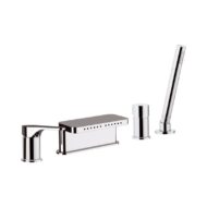 Daniel Omega inbouw badrandmengkraan 4-gats met vleugelgreep en keramische cartridge Daniel Omega inbouw badrandmengkraan 4-gats met vleugelgreep en keramische cartridge
