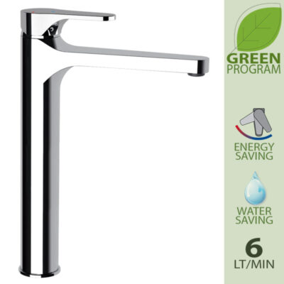 Daniel Omega Green eengreeps wastafelmengkraan – vleugelgreep – hoog – waterbesparend – 15 kleuropties 9