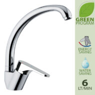 Daniel Omega Green keukenmengkraan met draaibare J-uitloop en waterbesparende functies Daniel Omega Green keukenmengkraan met draaibare J-uitloop en waterbesparende functies