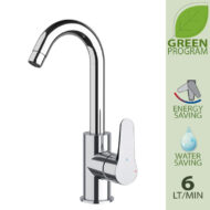 Daniel Omega Green waterbesparende keukenmengkraan met draaibare uitloop 15 kleuropties Daniel Omega Green waterbesparende keukenmengkraan met draaibare uitloop 15 kleuropties
