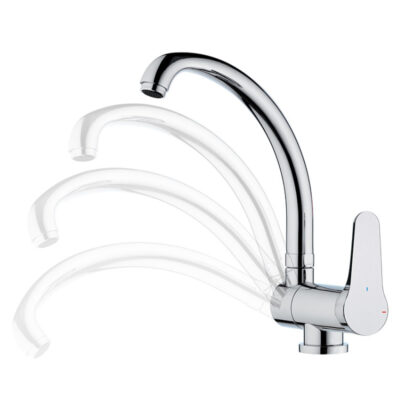 Daniel Omega Green venstermengkraan met draaibare J-uitloop en waterbesparende functies 5