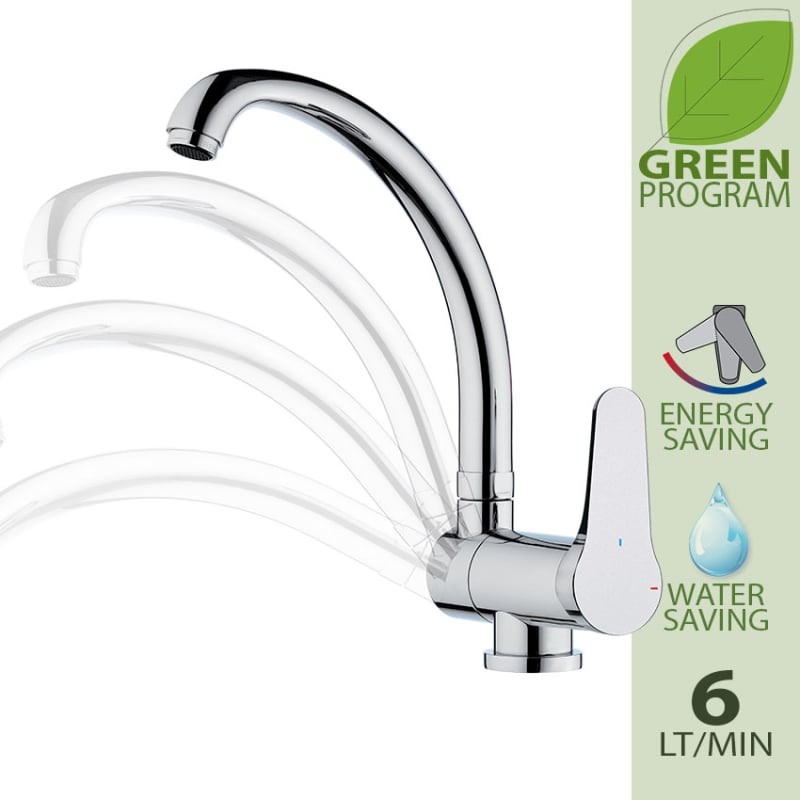 Daniel Omega Green vensterkraan in 15 kleuren 25111110F 15K product afbeelding 0