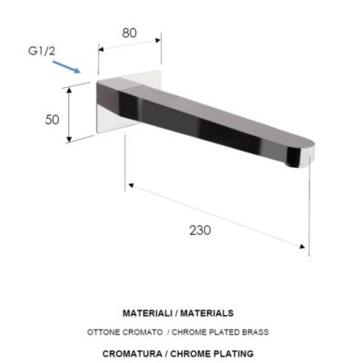 Daniel Omega wandbaduitloop vierkant 23cm 15 kleuropties 4