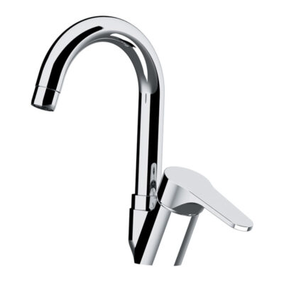 Daniel Omega eengreeps keukenmengkraan met draaibare ronde uitloop en keramische cartridge 15 kleuropties 5