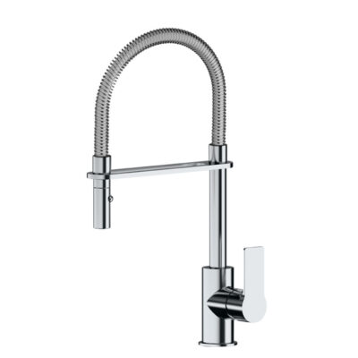 Daniel Reflex hoge keukenmengkraan met dichte greep en keramische cartridge – chroom mat-wit 5