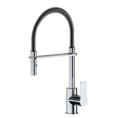 Daniel Reflex hoge keukenmengkraan met dichte greep keramische cartridge chroom en mat-zwart 5