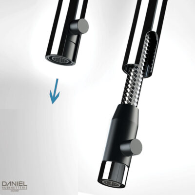 Daniel Reflex keukenmengkraan met ronde uitloop draai- en uittrekbaar keramische cartridge 5