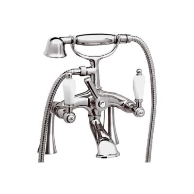 Daniel Retro tweehendel badrandmengkraan opbouw 2-gats met hendelgreep en keramische bovendeel 5