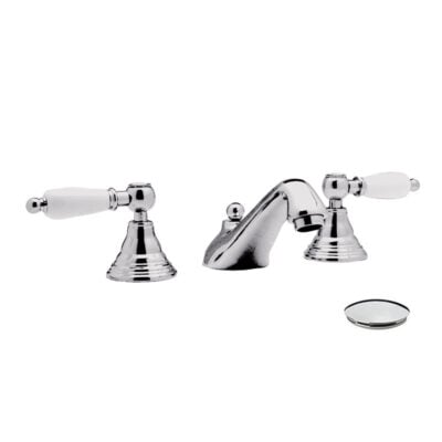 Daniel Retro 3-gats opbouw wastafelmengkraan met hendelgreep en keramische bovendeel 5