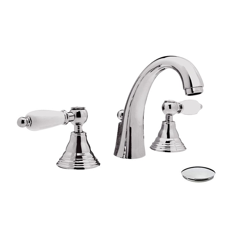 Daniel Retro 3-gats opbouw wastafelmengkraan met hendelgreep en gegoten uitloop 15 kleuropties 3