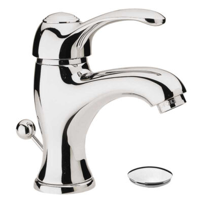 Daniel Revival tweegreeps wastafelmengkraan met kruisgreep en afvoermechanisme laag model 5