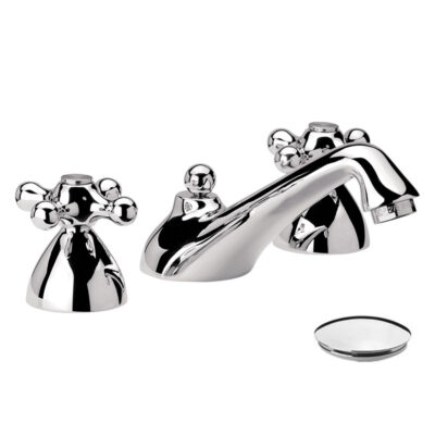 Daniel Revival tweegreeps wastafelmengkraan opbouw met kruisgreep en keramische bovendeel 5