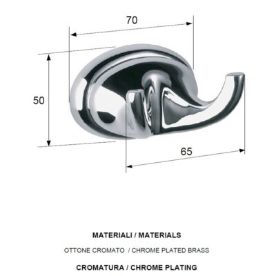 Daniel Revival dubbele kledinghaak messing keramisch landelijk 15 kleuropties 4