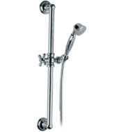 Daniel Revival glijstangcombinatie messing 60cm met keramische bovendeel en handdouche Daniel Revival glijstangcombinatie messing 60cm met keramische bovendeel en handdouche