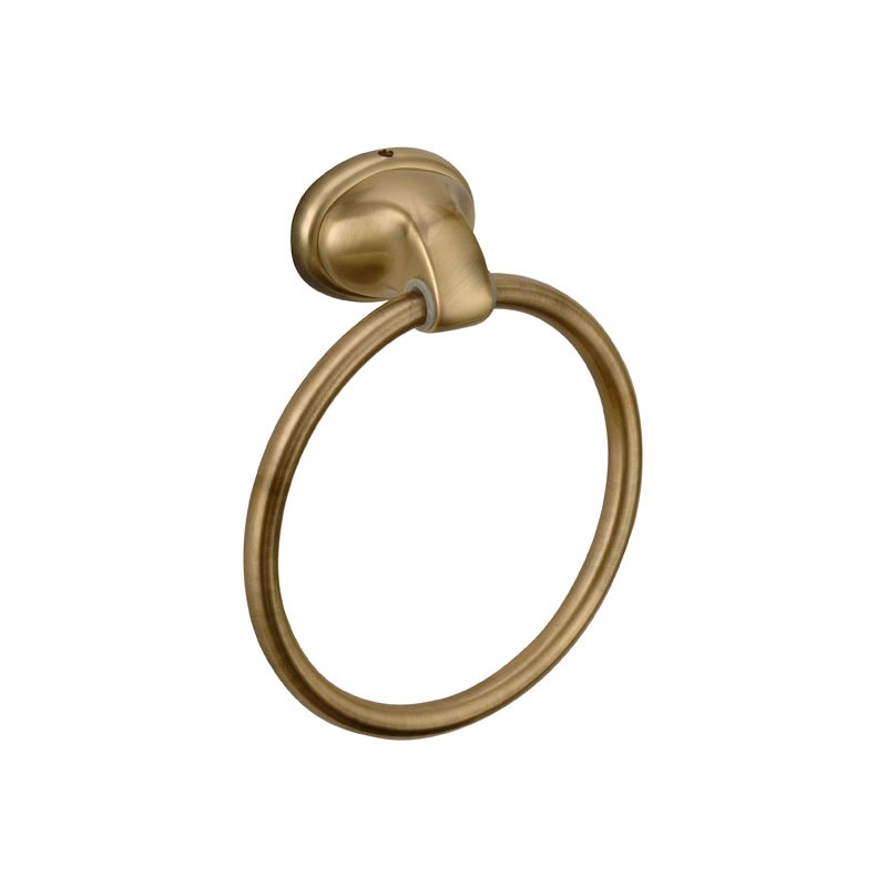 Daniel Revival handdoekring messing met keramisch bovendeel voor luxe badkamerinrichting