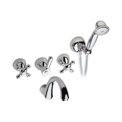 Daniel Revival inbouw badmengkraan met kruisgreep en keramische bovendeel 15 kleuropties 5