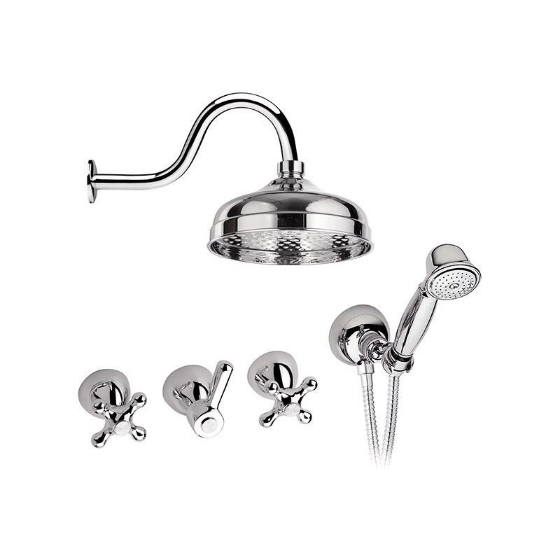 Daniel Revival inbouw douchemengkraan met kruisgreep en keramisch bovendeel 15 kleuropties 3