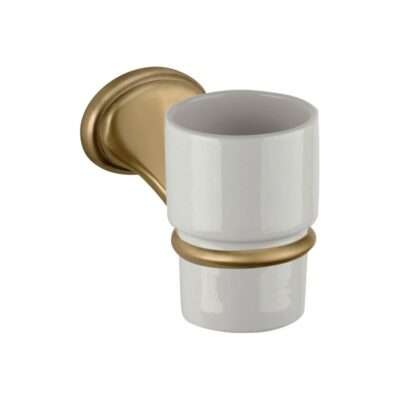 Daniel Revival keramische bekerhouder met messing bevestiging voor badkameraccessoires 5