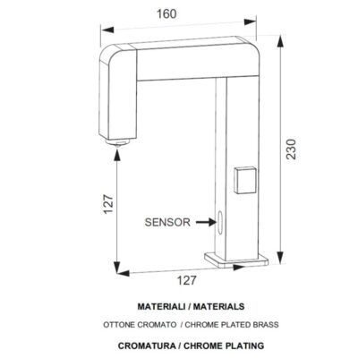 Daniel Sensor elektronische opbouw wastafelmengkraan met bewegingssensor en chroom afwerking 10 Daniel Sensor elektronische opbouw wastafelmengkraan met bewegingssensor en chroom afwerking 10