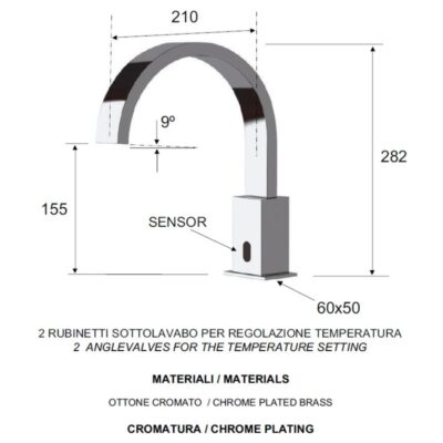 Daniel Sensor elektronische wastafelmengkraan met bewegingssensor – opbouw – chroom – IPX5 14 Daniel Sensor elektronische wastafelmengkraan met bewegingssensor – opbouw – chroom – IPX5 14