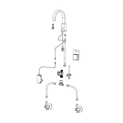 Daniel Sensor elektronische wastafelmengkraan met bewegingssensor – opbouw – chroom – IPX5 15 Daniel Sensor elektronische wastafelmengkraan met bewegingssensor – opbouw – chroom – IPX5 15