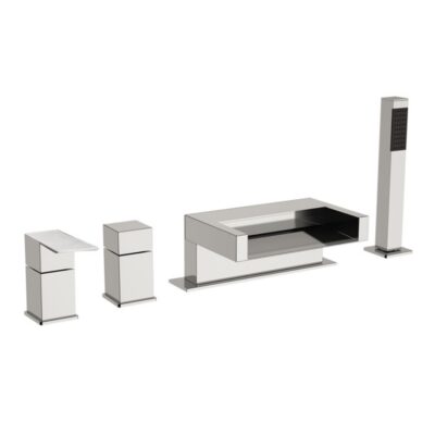 Daniel Skyline inbouw waterval badrandmengkraan met 4-gats watervaluitloop en dichte greep 15 kleuropties 6