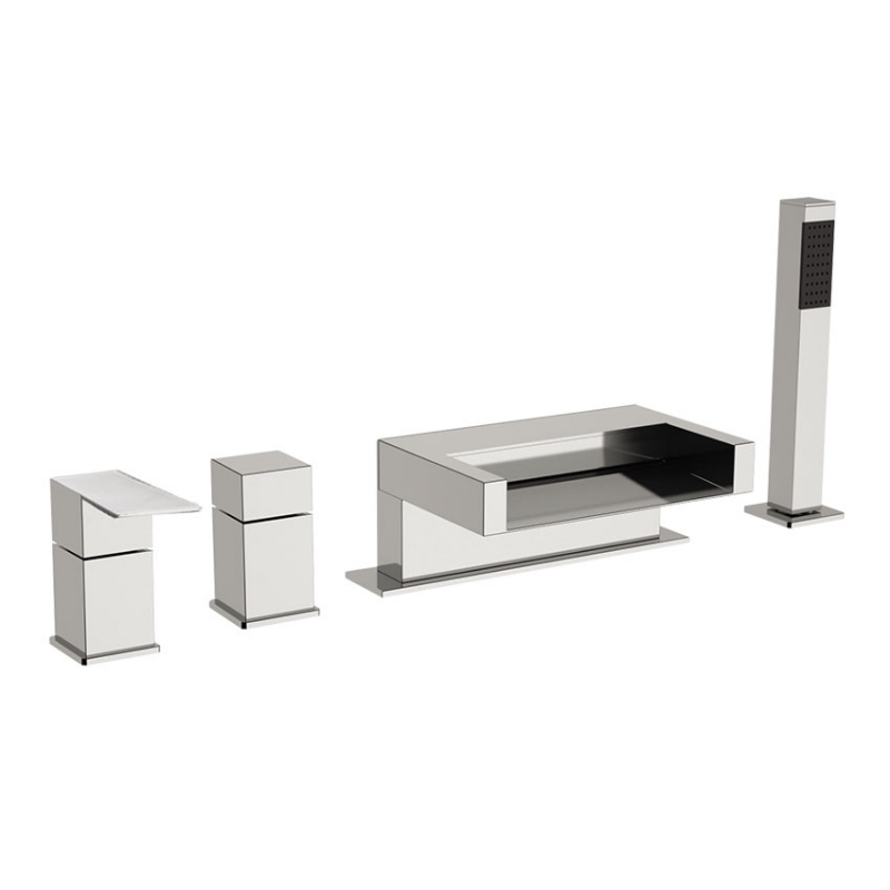 Daniel Skyline inbouw waterval badrandmengkraan met 4-gats watervaluitloop en dichte greep 15 kleuropties 3 Daniel Skyline inbouw waterval badrandmengkraan met 4-gats watervaluitloop en dichte greep 15 kleuropties 3