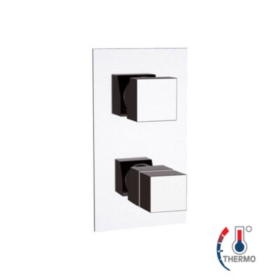 Daniel Skyline inbouw douchethermostaatmengkraan met vierkante rozet en 3-weg omsteller 6