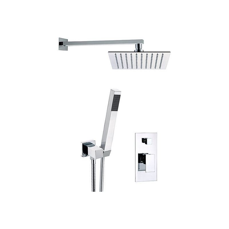 Daniel Skyline inbouw regendouche 40x40cm ultra dun met drukknop chroom en mat zwart 3 Daniel Skyline inbouw regendouche 40x40cm ultra dun met drukknop chroom en mat zwart 3