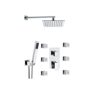 Daniel Skyline inbouw regendouche met 6 body-jets en ultra dunne 25x25cm hoofddouche 10
