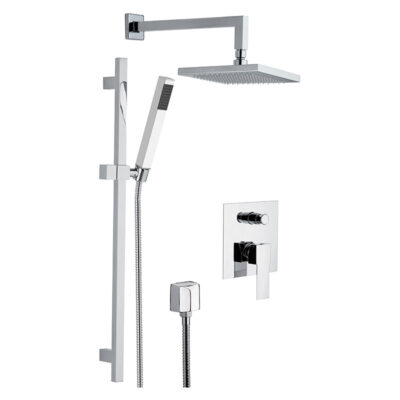 Daniel Skyline inbouw regendouche 30x30cm vierkant met drukknop en 15 kleuropties 7