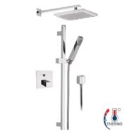 Daniel Skyline inbouw regendouche met thermostaat en rechthoekige hoofddouche 24x14cm