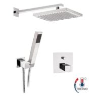 Daniel Skyline inbouw regendouche met thermostaat – rechthoekig messing – 24x14cm – 15 kleuropties