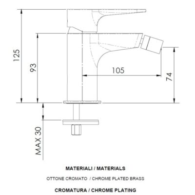 Daniel Smart 1-gats opbouw bidetmengkraan met beugelgreep en keramische cartridge 15 kleuropties 4