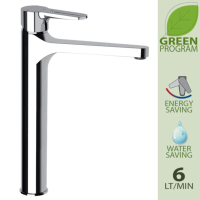 Daniel Smart Green eengreeps wastafelmengkraan hoog waterbesparend keramische cartridge 15 kleuropties 8