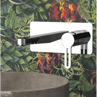 Daniel Smart Green eengreeps inbouw wastafelmengkraan 18cm waterbesparend met beugelgreep 6