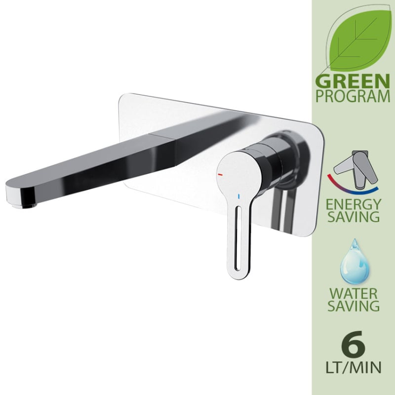 Daniel Smart Green inbouw wastafelkraan 18 cm 15 kleurs 25119107F 15K product afbeelding 0