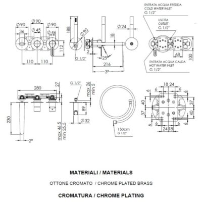 Daniel Smart inbouw badmengkraan met beugelgreep en keramische cartridge 15 kleuropties 4