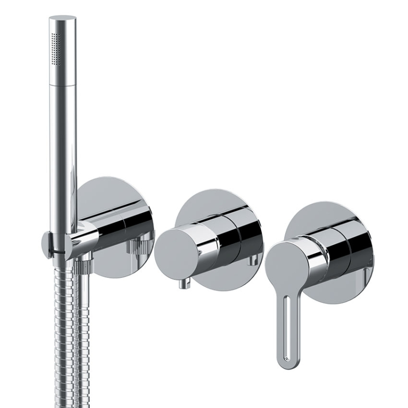 Daniel Smart muurmontage douchemengkraan met beugelgreep en keramische cartridge 15 kleuropties