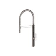 Daniel Smart hoge keukenmengkraan met kolom en veer – chroom mat-wit – keramische cartridge Daniel Smart hoge keukenmengkraan met kolom en veer – chroom mat-wit – keramische cartridge