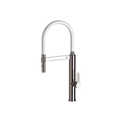 Daniel Smart flexibele hoge keukenmengkraan met draaibare uitloop en 2-functie handdouche chroom 5